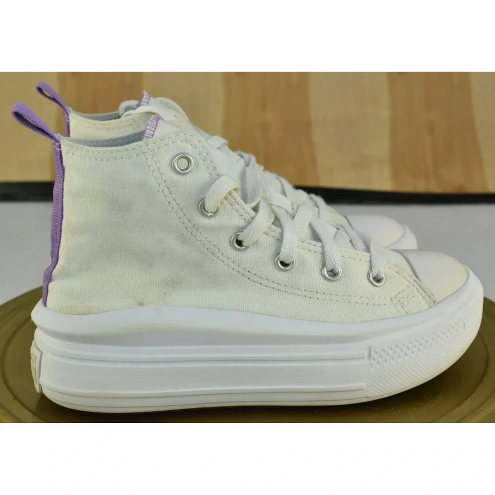 Converse Chuck Taylor All Star Move Kid Shoes Size 1.5 White Platform Sneakers